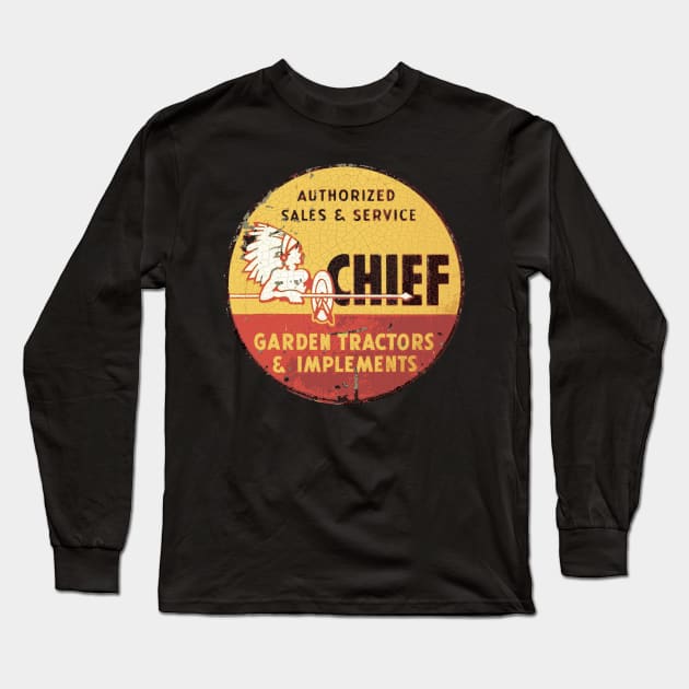 Chief Garden Tractors Long Sleeve T-Shirt by Midcenturydave